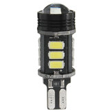 T15 4W Xenon Beyaz Hata Yok Canbus 5630 15 COBs LED Araba Yedekleme Işıkları Lens ile Geri Dönüşümlü Ampul