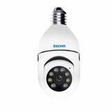 Kamera ESCAM PT208 E27 1080P WIFI Humanoid Tracking PT Bezdrátová dvoucestná audio Inteligentní dvoumetrová noční kamera