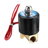 LAIZE DN8 NPT 1/4 Brass Electric Solenoid Valve AC 220V/DC 12V/DC 24V Normally Closed Water Air Fuels Valve