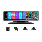 T88 12Inch 4CHs 4G Android 9.0 Streaming Media 4 Cams Car DVR 360 Degree Panoramic HD Driving Cam Dash Cam Android Navigation ADAS Wifi GPS Vehicle Blackbox