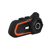 EUROFONE 1000M Bluetoothインターコムオートバイヘルメットヘッドセット防水FM GPSワイヤレスS2インターホン
