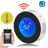 Wifi Smart Natural Gas «Alarm-Sensor» Mit Temperaturfunktion Brennbares Gasleckdetektor LCD-Display Smart Life