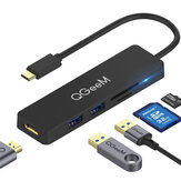 QGEEM 5-in-1 USB C HUB Adattatore per docking station Splitter con 4K HDMI HD Display / USB 2.0 / USB 3.0 / Lettori di schede di memoria