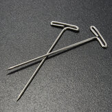 50 Stück Edelstahl T-Nadel für DIY-Modellieren, Brosche, Nähen, Handwerk, Länge 38 mm