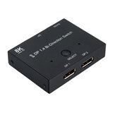 Cabledeconn DisplayPort 8K DP 1.4 Switch Bi-Direction 8K @ 30Hz 4K @ 120Hz Splitter Converter για πολλαπλές πηγές και οθόνες.