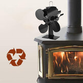 IPRee® 4 лопастная каминная вентиляторная установка на дровяной печи с собственным приводом для дома и путешествий.
