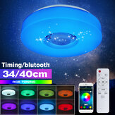 Bluetooth LED Deckenleuchte RGB mit 3D Surround Sound, Musik und dimmbarem Licht per APP-Fernbedienung