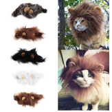 Pet Cat Emulation Lion Hair Mane Ears Head Cap Φθινόπωρο Χειμώνας Ντύνομαι Κοστούμι 