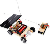 Solarbetriebenes RC-Auto Spielzeug Holz DIY Kabelloses Auto Fahrzeugmodelle Kinder Montage Bauspielzeug Lernspielzeug Stem Wissenschafts-Kit