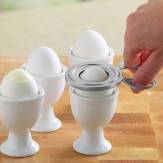 Cortador de cascarilla para huevo hervido de acero inoxidable, abrelatas, utensilio de cocina