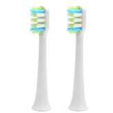 2 unidades de escova de dentes com cabeça branca e preta para escova de dentes elétrica de vibração ultrassônica PA-213