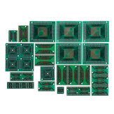 Kit de 150pcs de plaques de circuit imprimé SMD Convertisseur Adaptateur Turn To DIP Plaque FQFP 32 44 64 80 100 HTQFP QFN48 SOP SSOP TSSOP 8 16 24 28