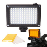 Mini luz de vídeo LED Foto Iluminação Camera Hotshoe Dimmable Lâmpada LED 