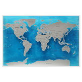 Mapa do mundo para arranhar Scratch Off Ocean Foil Layer Coating World Deluxe Scratch Map 59.4x82.5CM