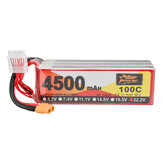 ZOPパワー22.2V 4500mAh 100C 6S LiPoバッテリーXT60プラグRCドローン用