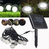 8 in 1 solare Potenza LED Percorso impermeabile per esterni in giardino per esterni lampada 