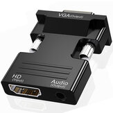 Кабель-адаптер HDMI to VGA Male to Female с аудио для ноутбука, телевизора, проектора