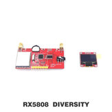 GE-FPV RX5808 Pro Odbiornik różnorodności 5.8Ghz 40CH DIY moduł FPV RX z wyświetlaczem OLED do gogli Fatshark