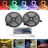10M SMD5050 Wasserdichtes RGB-600-LED-Streifenflexibles Seilband-Licht-Kit + 44 Keys IR-Controller DC12V