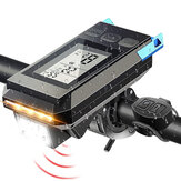 3 in 1 Slimme Fietskoplamp 800Lm Helderheid 2000mAh Batterij IP65 Waterdicht met Snelheidsmeter Hoorn LED Fietslamp Fiets Zaklamp