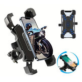 Suporte universal para bicicleta ajustável a 360°, à prova de choque e antichoque, adequado para celulares de 4,8 a 6,8 polegadas para motos, bicicletas e scooters