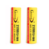 2PCS GETEED 3.7v 4800mAh 35A Batterie Li-ion rechargeable haute puissance 21700 20700