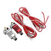 V6 1.75mm All Metal Silver/Red J-Head Hotend Remote Extruder Kit with Heating Tube for CR10/CR8 3D Printer