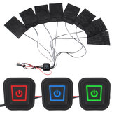 8 In 1 Electric USB Clothes Heating Pads Adjustable Temp Thermal Clothing Jacket