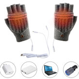 TENGOO 1 par de guantes mitones calentados de punto cómodos con los dedos descubiertos para hombre o mujer para usar en interiores o exteriores en invierno