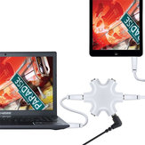 Bakeey ™ 1 do 5 3.5 mm Kabel stereo Audio Music Sharing Device HUB Adapter Converter do słuchawek