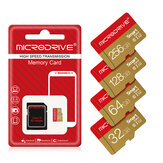Microdrive CLASS10 magas sebességű TF memóriakártya 32GB 64GB 128GB 256GB Micro SD kártya Flash Card Smart Card vezetési feljegyzőhöz, telefonhoz és fényképezőgéphez