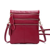 Women Genuine Leather Multi-Function Phone Bag