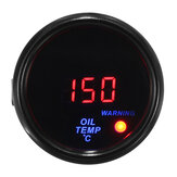 Medidor digital de temperatura do óleo de 2 polegadas (52 mm) 20-140℃ com display LED preto para carro com sensor