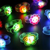 1pc 3pcs 5pcs 10pcs LED Colorful Cartoon Wristband Bracelet Flashing Kid Toy Handband