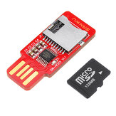 SANWU HF201 Lecteur de carte TF lisible et inscriptible Carte Micro SD / Carte mémoire de téléphone portable Carte T-Flash Support de module Plug and Play Hotplug