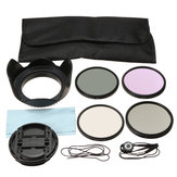 67MM UV CPL FLD ND4 Polarizasyon Lens Filtre Kit Başlık Kapağı Çanta 