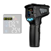 MESTEK IR01D -50 ~ 800 ° C Thermomètre numérique infrarouge sans contact Humidimètre avec écran Colorful VA Zone de test de température 12 Points Indiquer la température Humidimètre Pyromètre