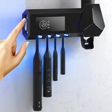 Napenergiával működő UV szterilizáló fogkefe tartó automata fogkrémnyomóval, fali fürdőszoba-kiegészítőkkel