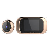 Campainha Digital Bakeey Smart Vedio Tela LCD Colorida de 2,8 Polegadas Campainha Digital Câmera IR de Visão Noturna Olho Mágico Bell