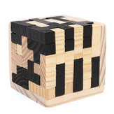54pcs bois jeu d'intelligence magique bois 3d puzzle teaser magique tetris Cube