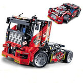 Decool 3360 608pcs Caminhão de Corrida Carro 2 em 1 Modelo Transformável de Blocos Brinquedos Conjuntos DIY com Caixa