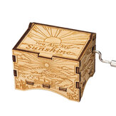 ♫ TÚ ERES MI SOL ♫ Caja de música de madera operada a manivela para niños como regalo