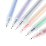6 szín/készlet 0,5 mm-es finom bélés színes jelölőtoll Akvarell alapú művészeti jelölő toll