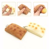 Brown Rice Cake Squishy Squeeze Stretch Stress Reliever Slowing Rising Toy Gift Phone Bag Strap