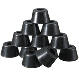 Protetor de borracha preto de 12 peças, 25x20x15mm, para pernas de cadeira, mesa, muletas e pés de móveis