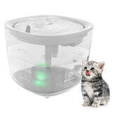 Πηγή νερού γάτας PETEMPO, Ασύρματη πηγή νερού γάτας με LED φωτισμό, Διανομέας νερού γάτας χωρητικότητας 2L, Αυτόματη πηγή νερού γάτας και σκύλου με παράθυρο επιπέδου νερού