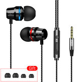 INSMA G86 Metal Bass In-ear Auricular 4D Auriculares de control de línea de sonido estéreo con micrófono para Teléfonos móviles