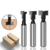 Drillpro 8mm Shank T-Slot Keyhole Cutter Wood Router Bit Carbide Cutter For Wood Hex Bolt T-Track Slotting Milling Cutters