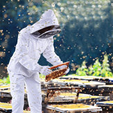 Πλήρες επαγγελματικό σετ εργαλείων μελισσοκομίας από βαμβάκι για προστασία του σώματος με κουκούλα L / XL / XXL