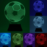 3D Bulbing Fußball Fußball Nacht 7 Multicolor Ändern LED Schreibtisch Tisch Licht Lampe 